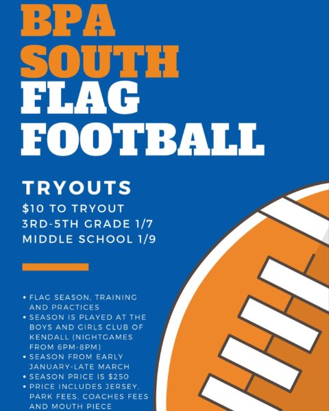 Flag Football Tryouts 3rd - 5th 