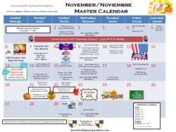 November Calendar