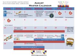 August Calendar
