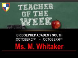 Teacher of the Week