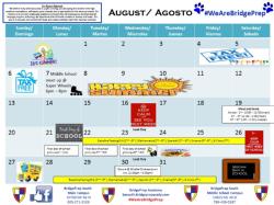 August Calendar