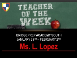 Teacher of the Week