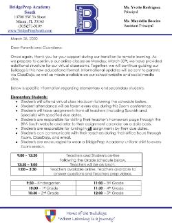 Remote Learning Information