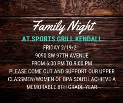 8th Grade Family Night