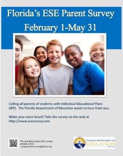 Florida’s 2020-2021 ESE Parent Survey Is Open