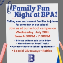 Family Fun Night on 7/28!