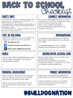 Back to School Checklist!