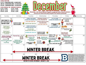 ✨December 2025 Activity Calendar ✨