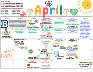 ✨ April 2025 calendar for all the events! ✨