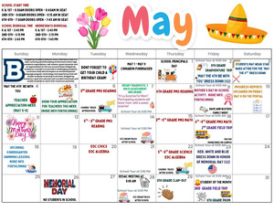 ✨ May 2025 calendar for all the events! ✨